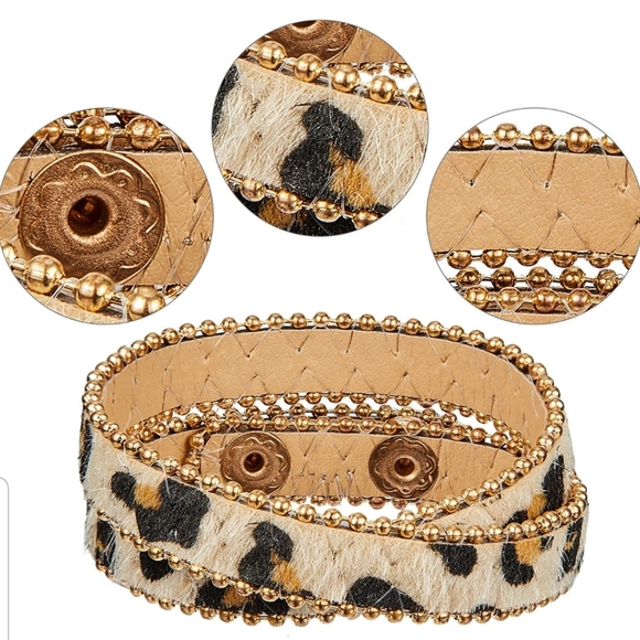 Boho Leopard Print Bracelets - Picture 5 of 11